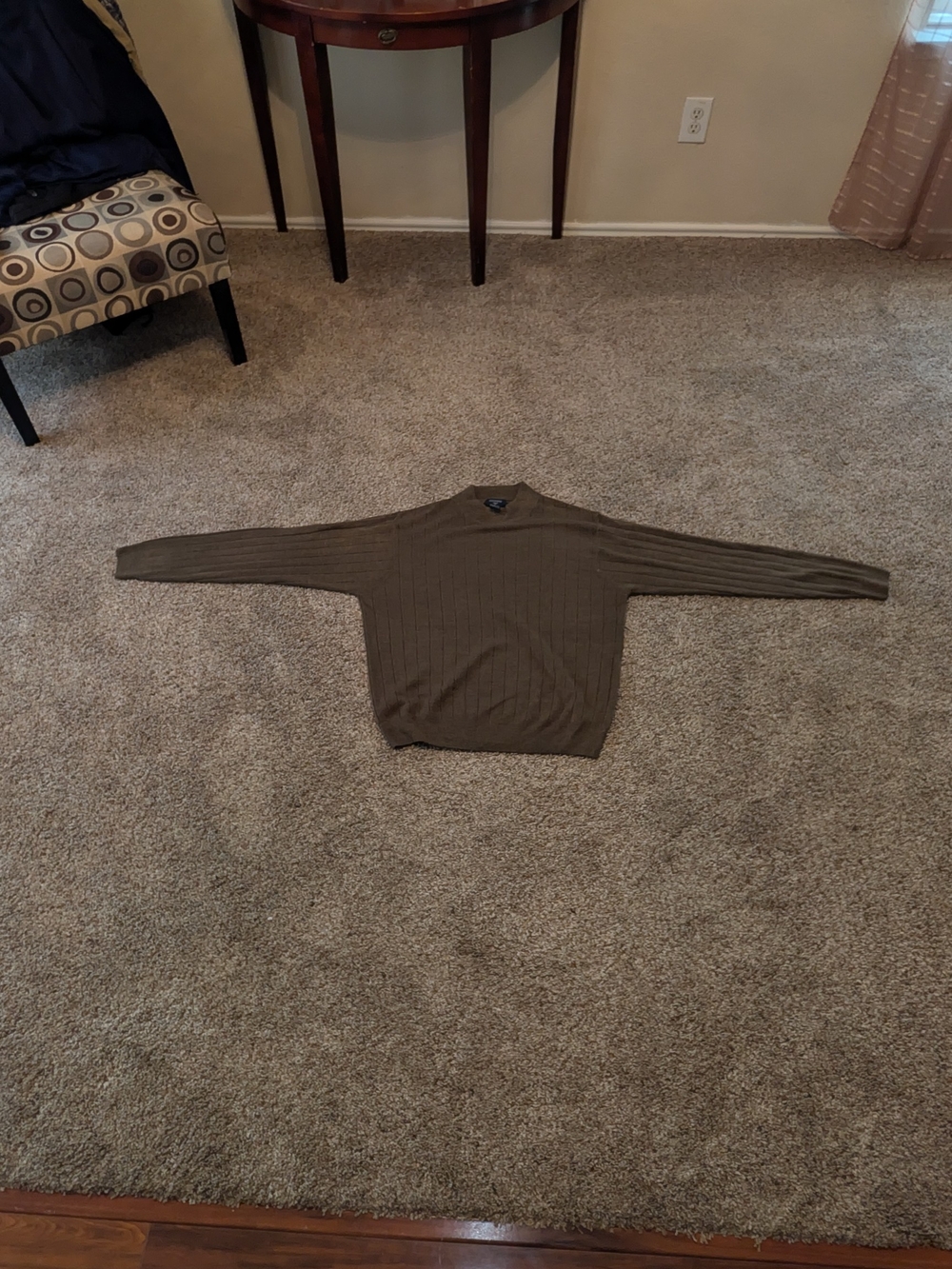 Dockers Mens Brown Solid Knit Crew Neck Acrylic Pullover Sweater Long Sleeve XL
